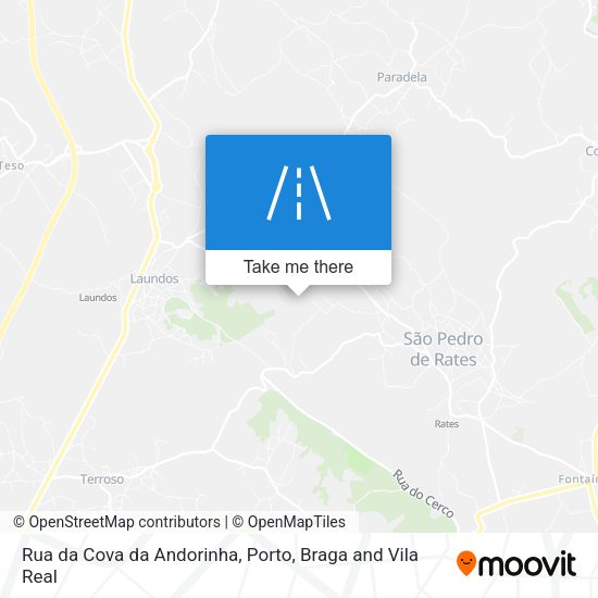 Rua da Cova da Andorinha map