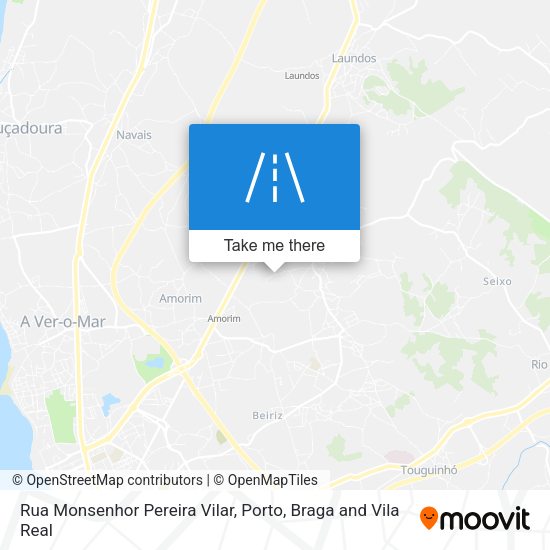 Rua Monsenhor Pereira Vilar mapa