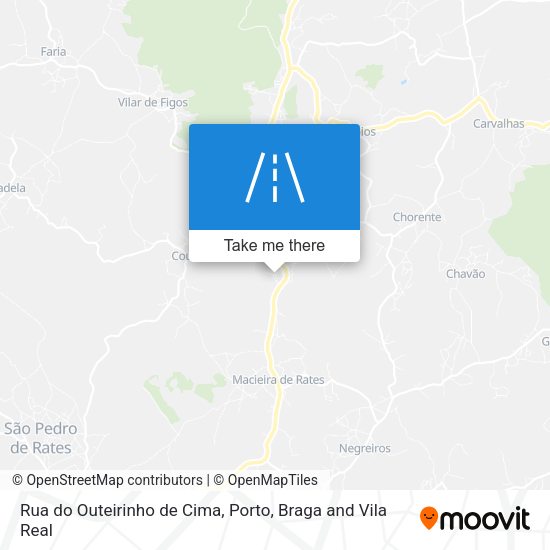 Rua do Outeirinho de Cima mapa