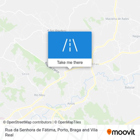 Rua da Senhora de Fátima mapa
