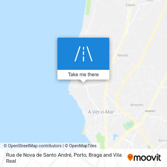 Rua de Nova de Santo André mapa