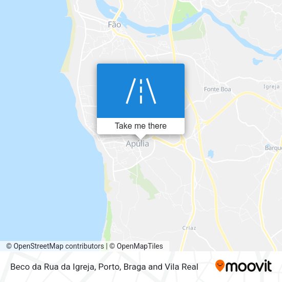 Beco da Rua da Igreja mapa