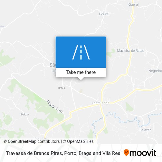 Travessa de Branca Pires mapa