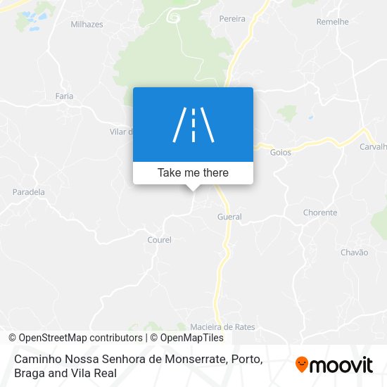 Caminho Nossa Senhora de Monserrate mapa
