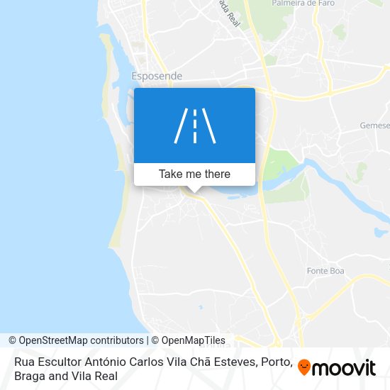 Rua Escultor António Carlos Vila Chã Esteves map