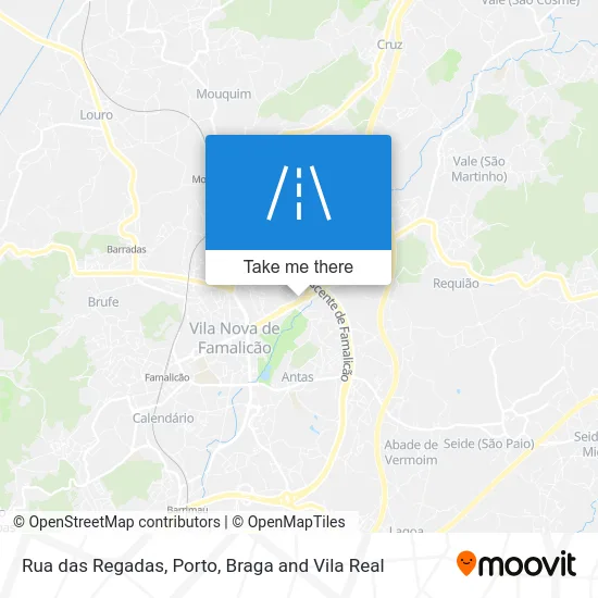 Rua das Regadas map