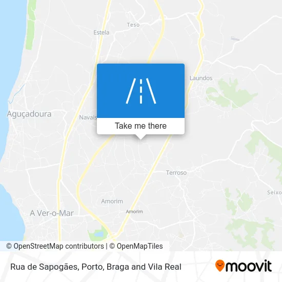 Rua de Sapogães map