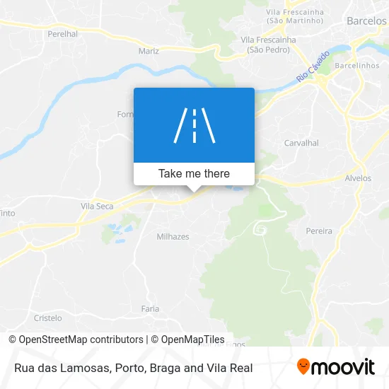 Rua das Lamosas map