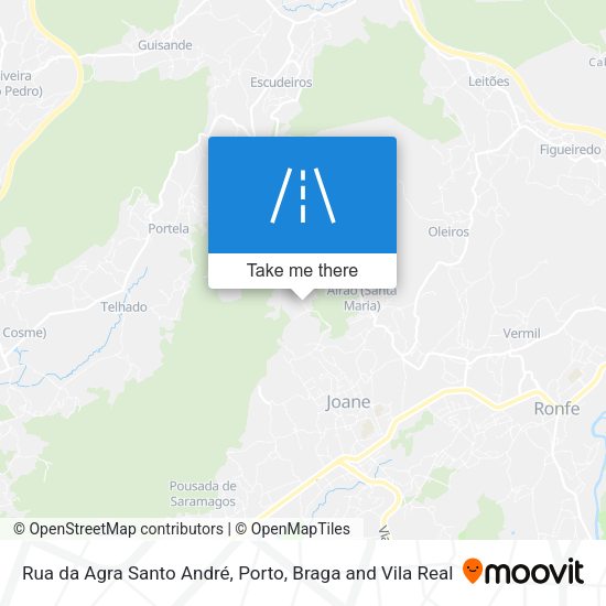 Rua da Agra Santo André map