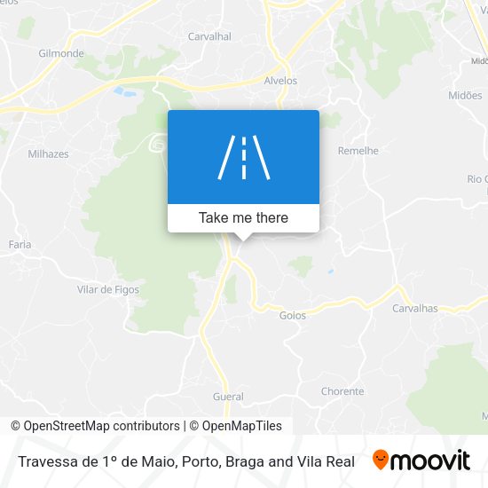 Travessa de 1º de Maio mapa