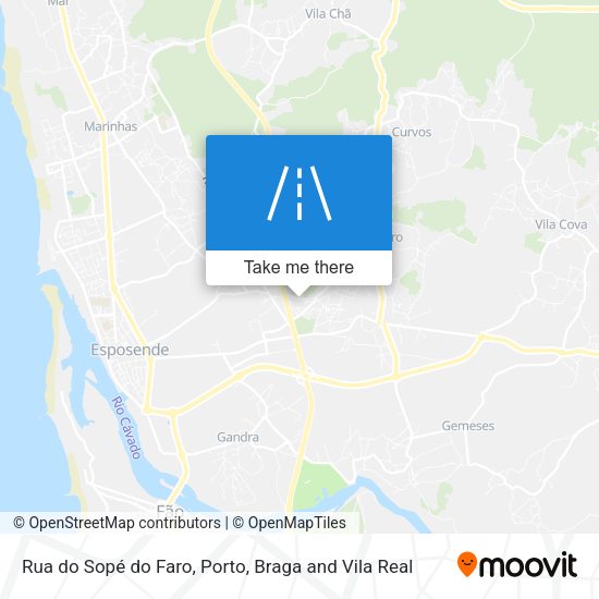 Rua do Sopé do Faro mapa