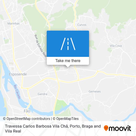 Travessa Carlos Barbosa Vila Chã mapa