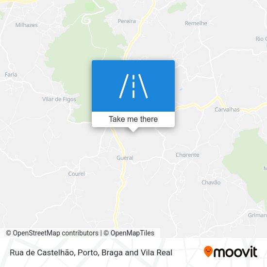 Rua de Castelhão mapa