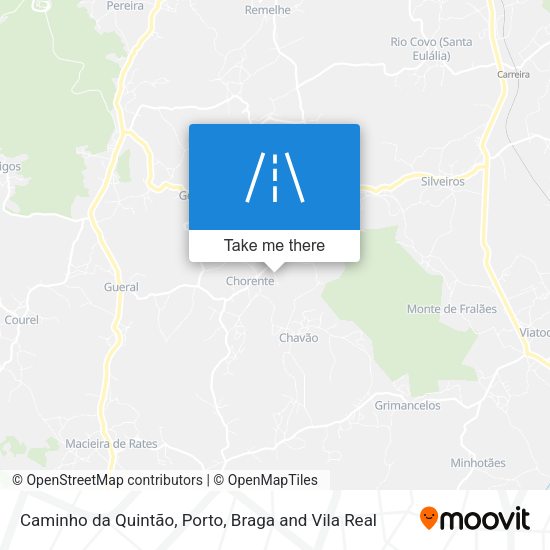 Caminho da Quintão mapa
