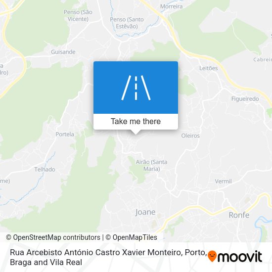 Rua Arcebisto António Castro Xavier Monteiro mapa