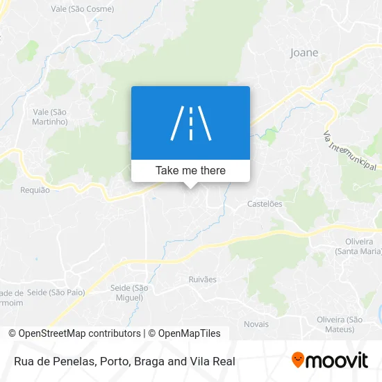 Rua de Penelas map