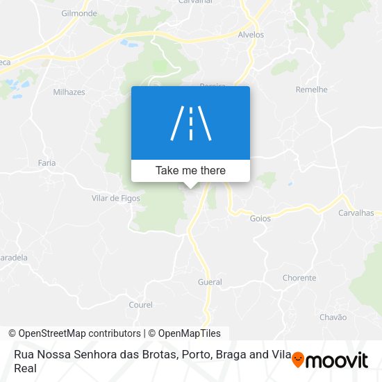 Rua Nossa Senhora das Brotas mapa