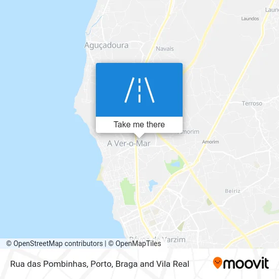 Rua das Pombinhas map