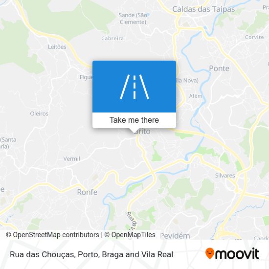 Rua das Chouças mapa