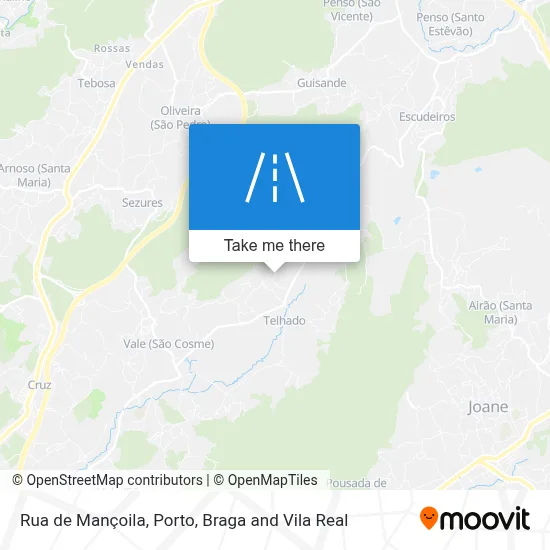Rua de Mançoila map