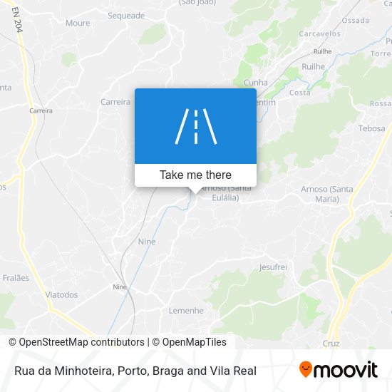 Rua da Minhoteira mapa