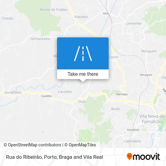 Rua do Ribeirão mapa