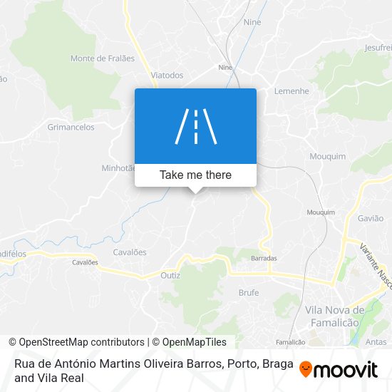 Rua de António Martins Oliveira Barros mapa