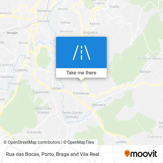 Rua das Bocas map