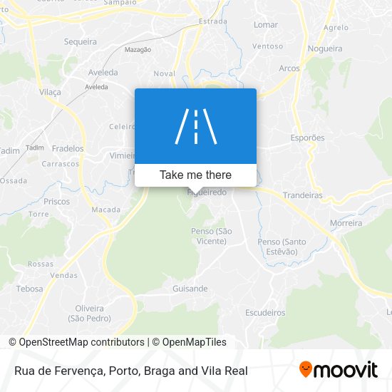 Rua de Fervença mapa