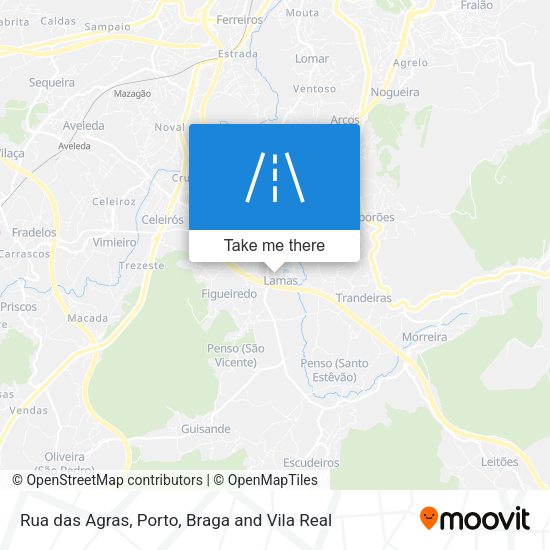 Rua das Agras map