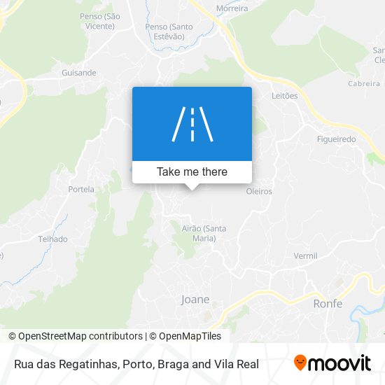 Rua das Regatinhas mapa