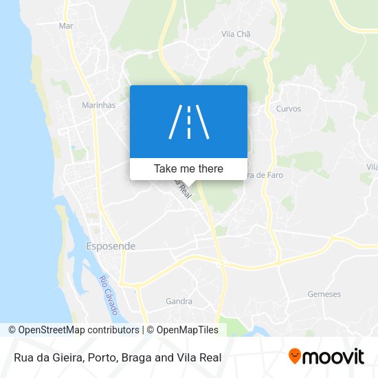 Rua da Gieira mapa