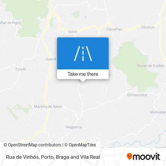 Rua de Vinhós mapa