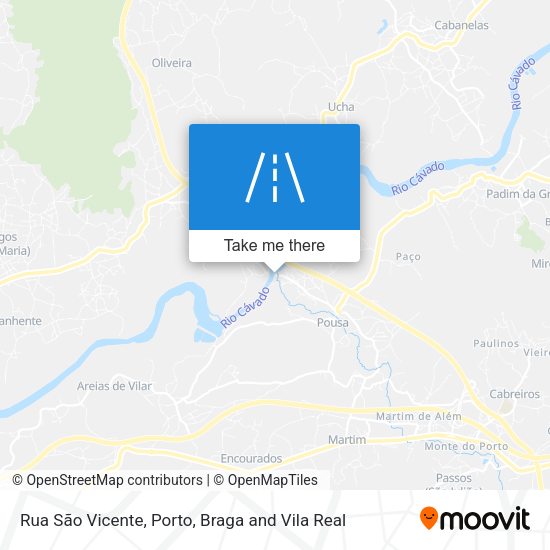 Rua São Vicente mapa