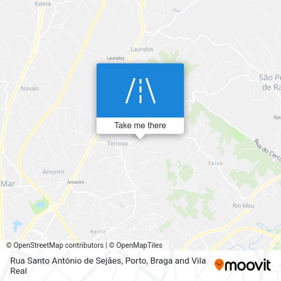 Rua Santo António de Sejães map