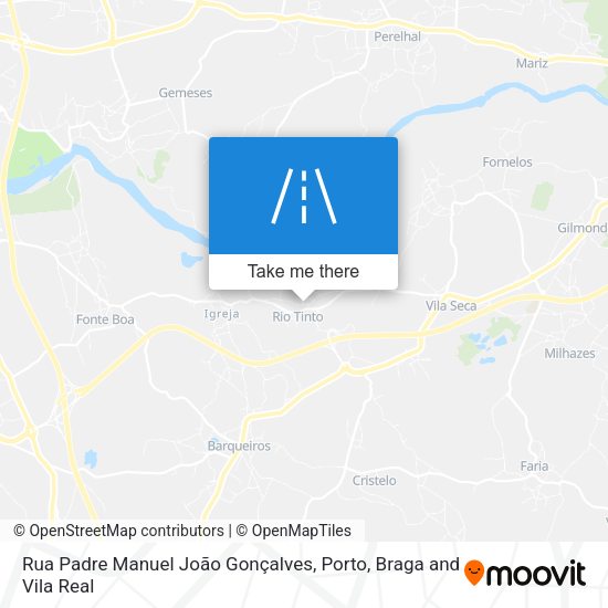 Rua Padre Manuel João Gonçalves mapa