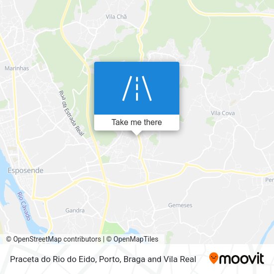 Praceta do Rio do Eido mapa