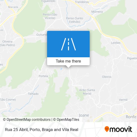 Rua 25 Abril mapa