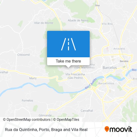 Rua da Quintinha mapa