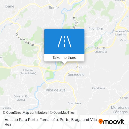 Acesso Para Porto, Famalicão mapa