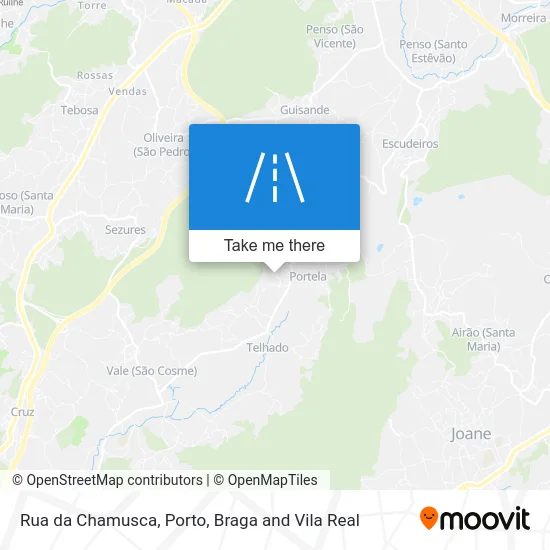 Rua da Chamusca mapa