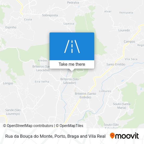 Rua da Bouça do Monte mapa