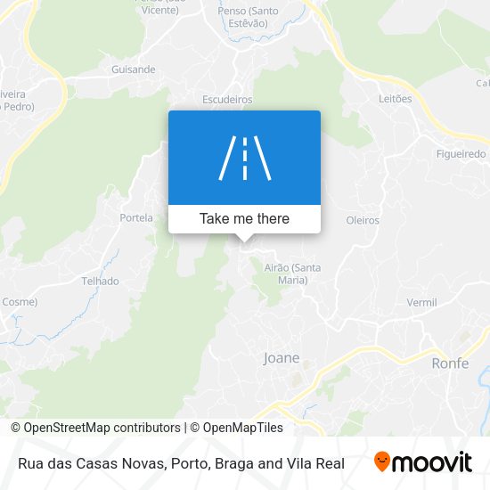 Rua das Casas Novas mapa
