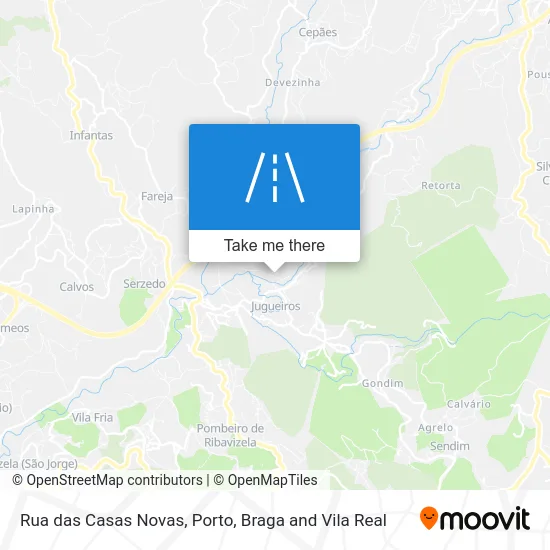 Rua das Casas Novas map