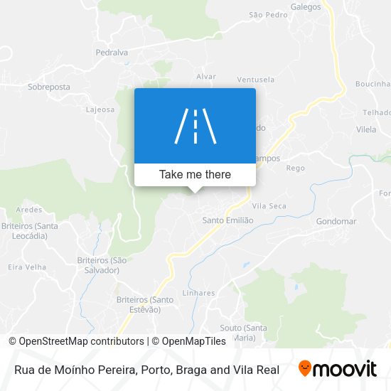 Rua de Moínho Pereira mapa