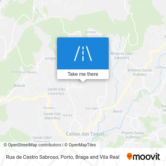 Rua de Castro Sabroso map