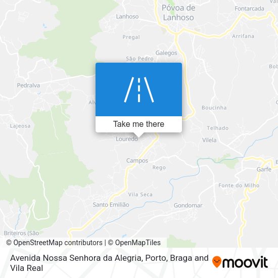 Avenida Nossa Senhora da Alegria mapa