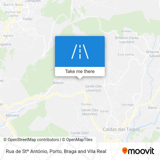 Rua de Stº António mapa