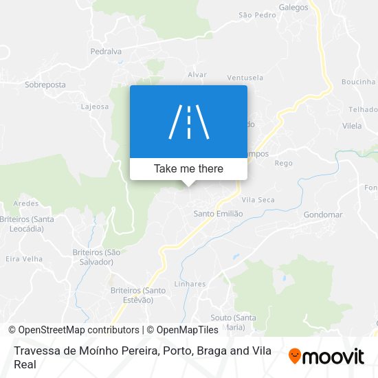 Travessa de Moínho Pereira mapa