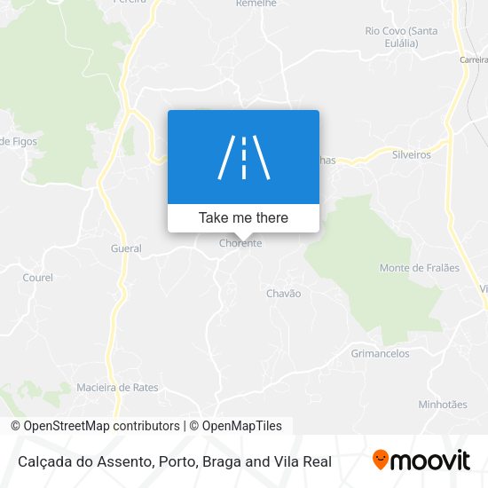 Calçada do Assento mapa